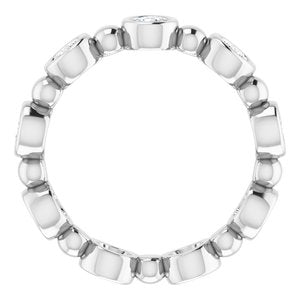 14K White 9/10 CTW Diamond Eternity Band
