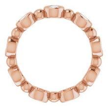 Load image into Gallery viewer, 14K Rose 9/10 CTW Diamond Eternity Band
