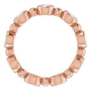 14K Rose 9/10 CTW Diamond Eternity Band