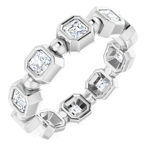 Bracelet d'éternité en platine 1 5/8 CTW avec diamants