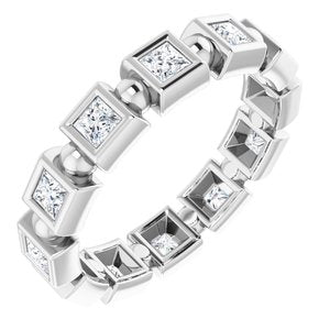 14K White 7/8 CTW Diamond Eternity Band