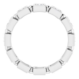 14K White 7/8 CTW Diamond Eternity Band