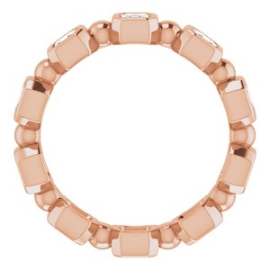 14K Rose 1 CTW Diamond Eternity Band