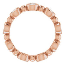 Load image into Gallery viewer, 14K Rose 9/10 CTW Diamond Eternity Band
