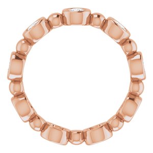 14K Rose 9/10 CTW Diamond Eternity Band