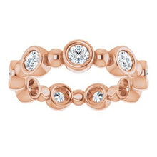 Load image into Gallery viewer, 14K Rose 9/10 CTW Diamond Eternity Band
