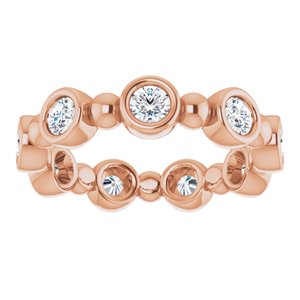 14K Rose 9/10 CTW Diamond Eternity Band
