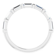 Charger l&#39;image dans la galerie, Jonc anniversaire platine 9/10 CTW Diamond
