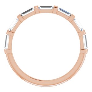 14K Rose 9/10 CTW Diamond Anniversary Band