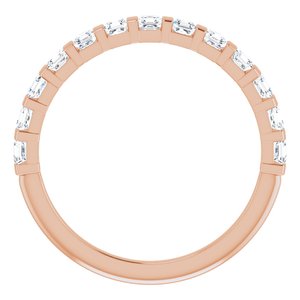 14K Rose 5/8 CTW Diamond Anniversary Band