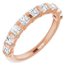 Load image into Gallery viewer, 14K Rose 9/10 CTW Diamond Anniversary Band
