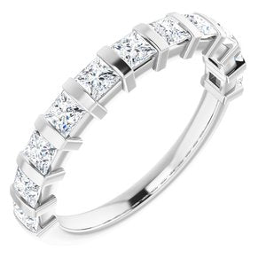 14K White 1 CTW Diamond Anniversary Band
