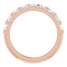 Load image into Gallery viewer, 14K Rose 9/10 CTW Diamond Anniversary Band
