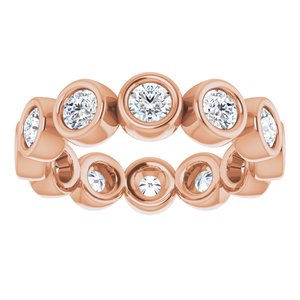 14K Rose 1 1/5 CTW Diamond Eternity Band