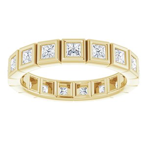 Jonc éternité en diamant 14K jaune 7/8 CTW