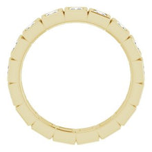 Charger l&#39;image dans la galerie, Jonc éternité en diamant 14K jaune 7/8 CTW
