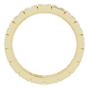 Jonc éternité en diamant 14K jaune 7/8 CTW