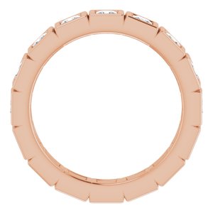 14K Rose 1 1/8 CTW Diamond Eternity Band