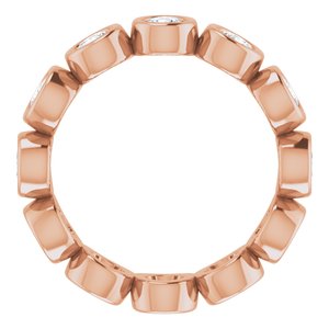 14K Rose 1 1/5 CTW Diamond Eternity Band