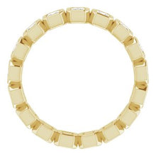 Charger l&#39;image dans la galerie, Jonc éternité en diamant 14K jaune 7/8 CTW

