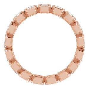 14K Rose 7/8 CTW Diamond Eternity Band