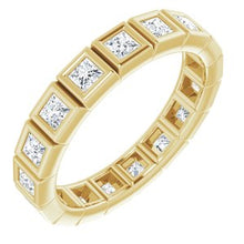 Charger l&#39;image dans la galerie, Jonc éternité en diamant 14K jaune 7/8 CTW
