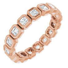 Load image into Gallery viewer, 14K Rose 7/8 CTW Diamond Eternity Band
