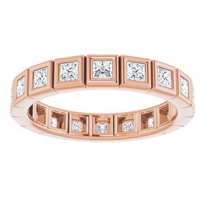 Bracelet d'éternité diamant 14K rose 9/10 CTW