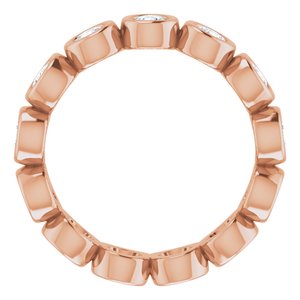 14K Rose 1 1/3 CTW Diamond Eternity Band