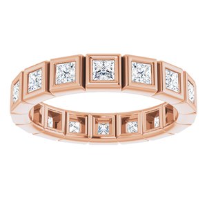 14K Rose 1 1/8 CTW Diamond Eternity Band