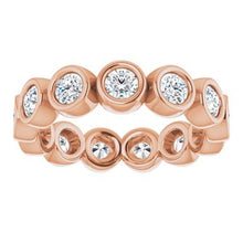 Load image into Gallery viewer, 14K Rose 1 1/3 CTW Diamond Eternity Band
