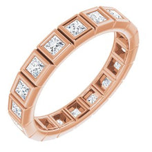 Load image into Gallery viewer, 14K Rose 9/10 CTW Diamond Eternity Band
