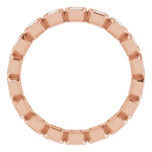 Bracelet d'éternité diamant 14K rose 9/10 CTW