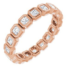 Load image into Gallery viewer, 14K Rose 9/10 CTW Diamond Eternity Band
