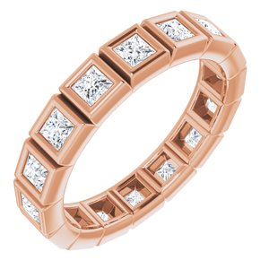 14K Rose 1 1/8 CTW Diamond Eternity Band