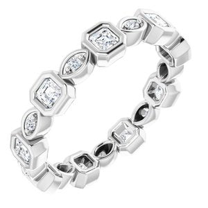 14K White 5/8 CTW Diamond Eternity Band