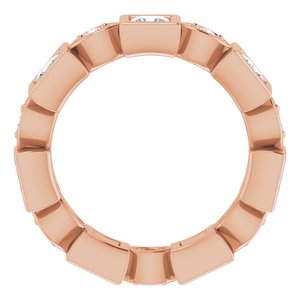 14K Rose 1 1/4 CTW Diamond Eternity Band