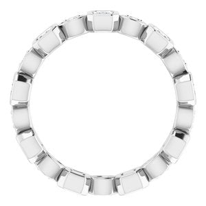 14K White 5/8 CTW Diamond Eternity Band