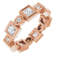 Load image into Gallery viewer, 14K Rose 1 1/4 CTW Diamond Eternity Band
