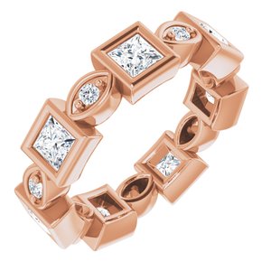 14K Rose 1 1/4 CTW Diamond Eternity Band