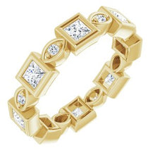 Charger l&#39;image dans la galerie, Bracelet d&#39;éternité diamant 14 carats jaune 9/10 CTW
