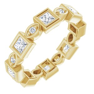 Bracelet d'éternité diamant 14 carats jaune 9/10 CTW
