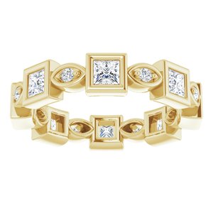 Bracelet d'éternité diamant 14 carats jaune 9/10 CTW