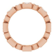Load image into Gallery viewer, 14K Rose 3/4 CTW Diamond Eternity Band
