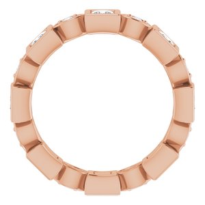 14K Rose 3/4 CTW Diamond Eternity Band