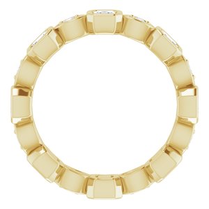 14K Yellow 1 CTW Diamond Eternity Band