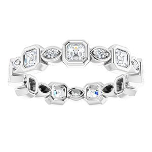 14K White 1 CTW Diamond Eternity Band