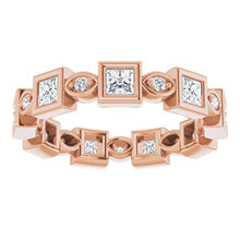 Charger l&#39;image dans la galerie, Bracelet d&#39;éternité diamant 14K rose 9/10 CTW
