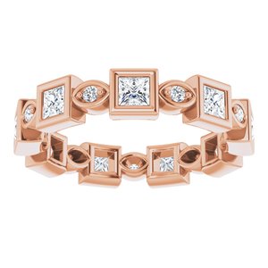 Bracelet d'éternité diamant 14K rose 9/10 CTW