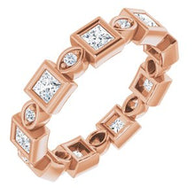 Charger l&#39;image dans la galerie, Bracelet d&#39;éternité diamant 14K rose 9/10 CTW
